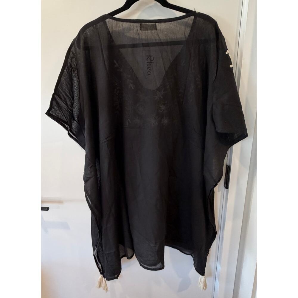 Boho Kaftan Cover Up by Rhea fits up to XL 100% Cotton Beach Vacation - Picture 5 of 5